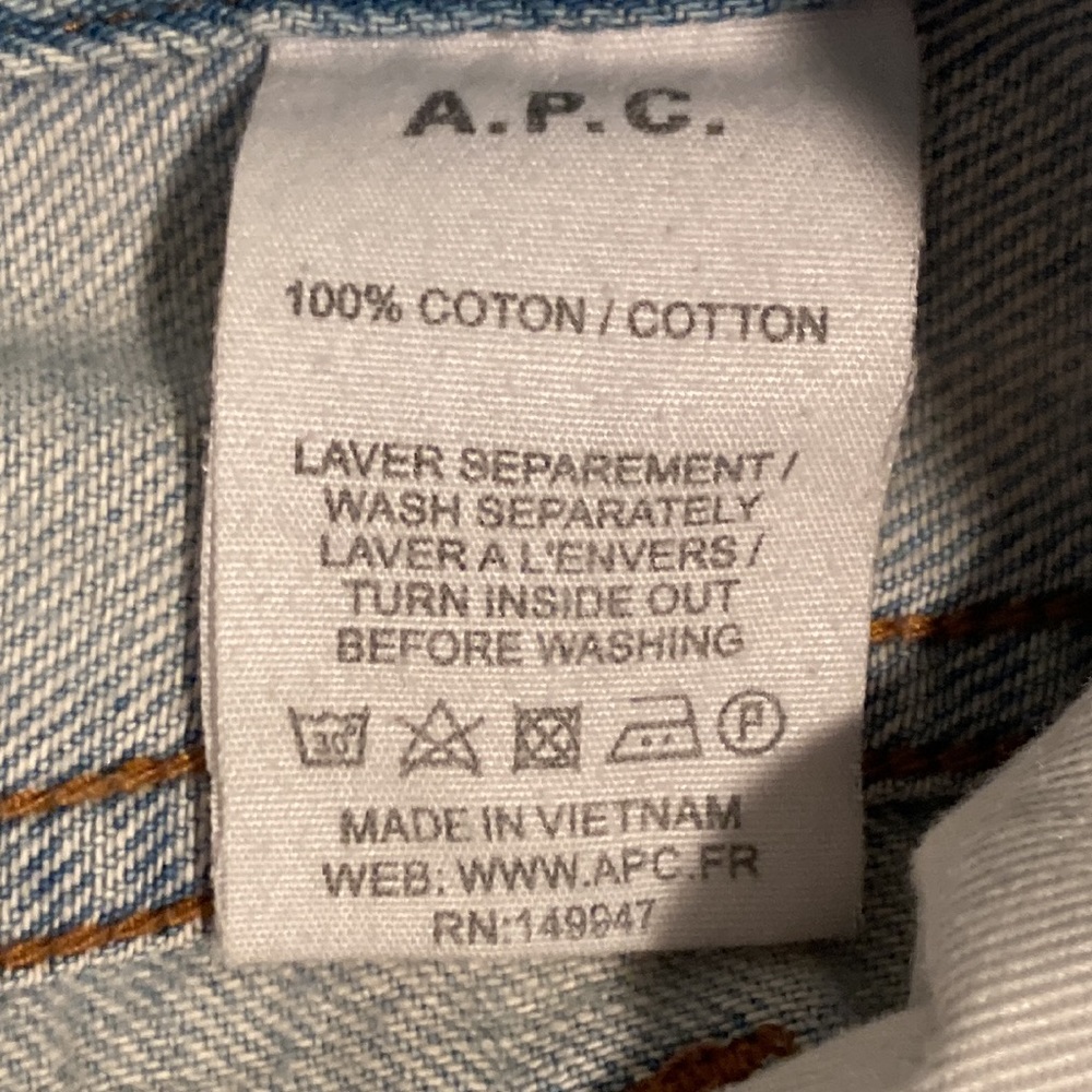 A.P.C. Petit standard jeans droit étroit button closure 28 - Picture 8 of 15